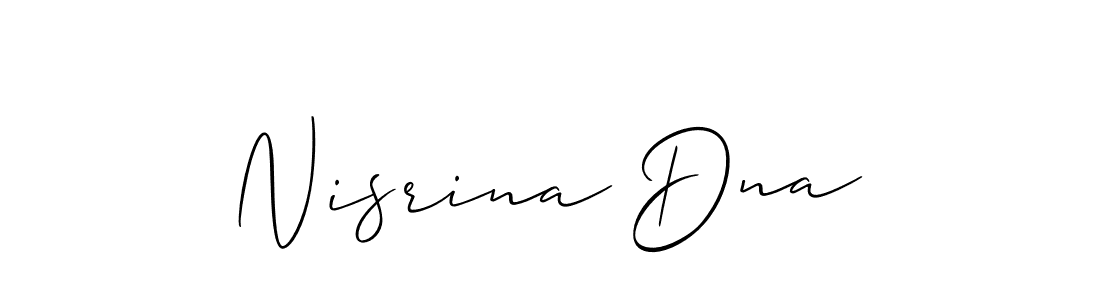 Make a beautiful signature design for name Nisrina Dna. Use this online signature maker to create a handwritten signature for free. Nisrina Dna signature style 2 images and pictures png